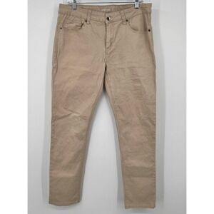 Carbon Mens Skinny Fit Khaki Pants Tan 34x32 Stretch Chino Denim Style